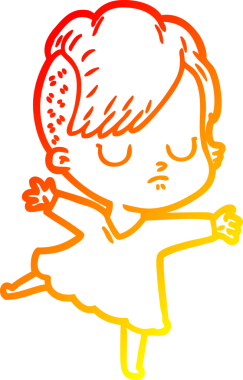 Bir insan tarafından çizilmiş bir karikatür kadın çizimi