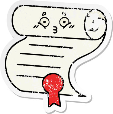 Bir insan tarafından çizilmiş şirin bir çizgi film sözleşmesinin sıkıntılı çıkartması.