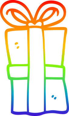 gökkuşağı gradyanı çizimi bir insan tarafından çizilmiş bir karikatür noeli