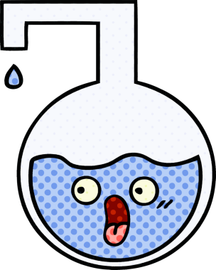 Bir insan tarafından çizilmiş bir bilim deneyinin çizgi romanı.