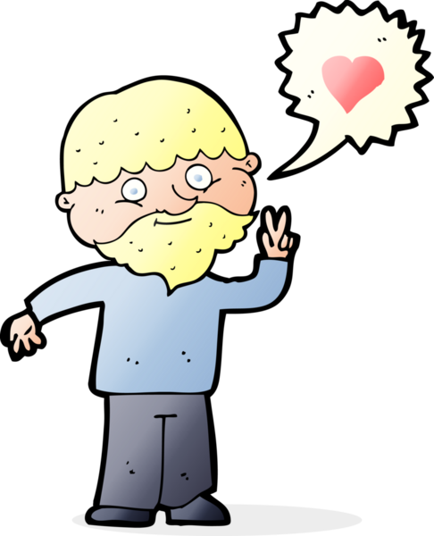 Çizgi film sakallı adam bir insan tarafından çizilmiş aşktan bahsediyor.