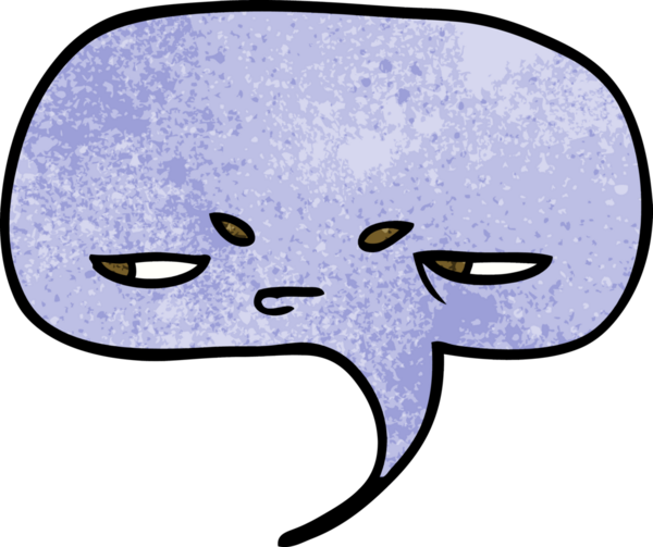 Bir insan tarafından çizilmiş karalama konuşma balonu.