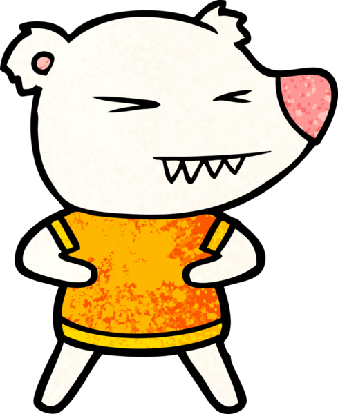 Bir insan tarafından çizilmiş kutup ayısı karikatürü