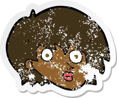 Bir karikatürün gerilimli çıkartması bir insan tarafından çizilmiş kadın yüzünü şaşırttı.