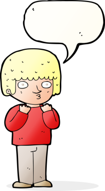 Bir insan tarafından çizilen konuşma baloncuğu ile bir adamı şaşırtan çizgi film.