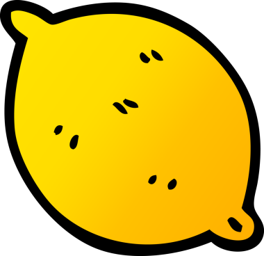 Bir insan tarafından çizilmiş organik limon karalaması.