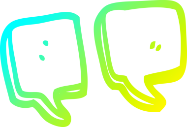 Bir insan tarafından çizilmiş bir karikatür tırnak işareti.