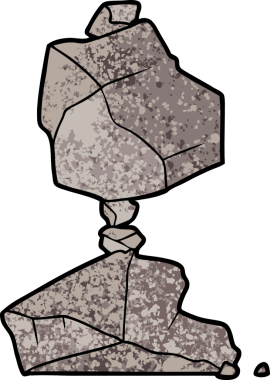 bir insan tarafından çizilmiş karikatür taşları