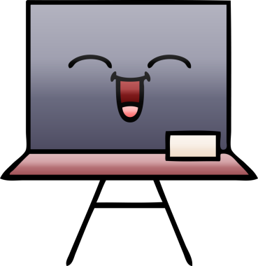 Bir insan tarafından çizilmiş bir karatahtanın gölgelenmiş gradyanı