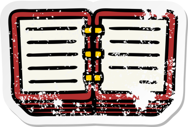 Bir insan tarafından çizilmiş şirin bir karikatür kitabının sıkıntılı çıkartması.