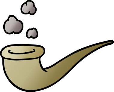 Bir insan tarafından çizilmiş sigara piposu.