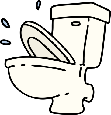 Bir insan tarafından çizilmiş tuvaletin konuşma ya da sifonu.