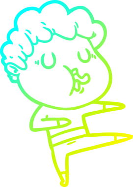 Bir insan tarafından çizilmiş bir çizgi film karakterinin çizimi.