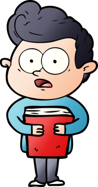 Bir insan tarafından çizilmiş çizgi film bakışlı adam.