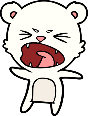 Bir insan tarafından çizilmiş kutup ayısı karikatürü