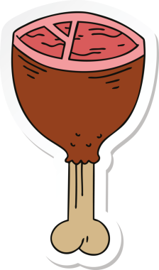 Bir insan tarafından çizilmiş garip bir elin çıkartması.