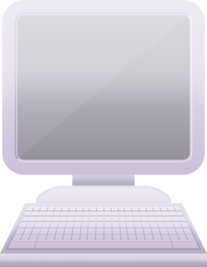 Bir insan tarafından çizilmiş bir bilgisayarın düz renk çizimi