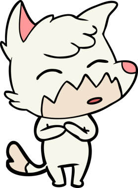 bir insan tarafından çizilmiş tilki çizgi filmi