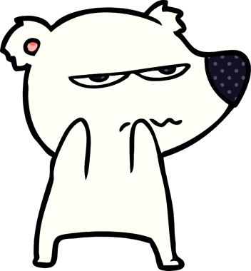 Bir insan tarafından çizilmiş kutup ayısı karikatürü