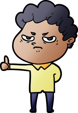 Bir insan tarafından çizilmiş kızgın bir adam.