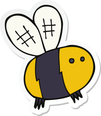 Bir insan tarafından çizilmiş çizgi film etiketi.