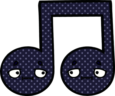 Bir insan tarafından çizilmiş bir notanın çizgi roman tarzı karikatürü