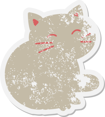 Bir insan tarafından çizilmiş grunge sticker.