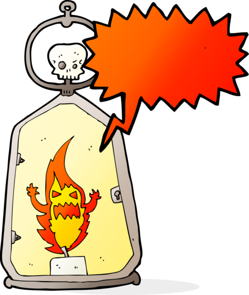 bir insan tarafından çizilmiş konuşma baloncuklu karikatür feneri.