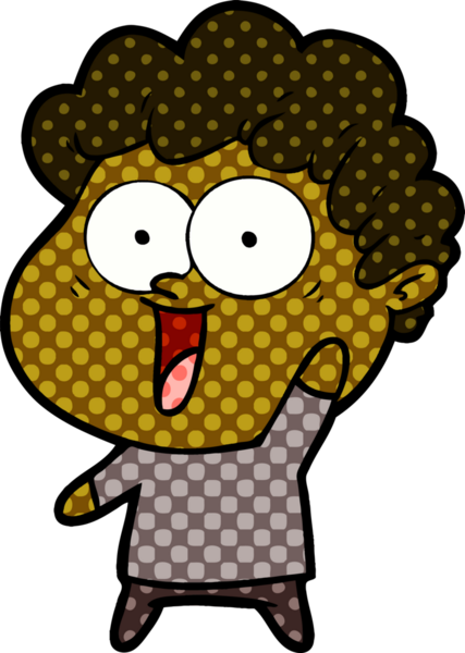 Bir insan tarafından çizilmiş mutlu bir adam.