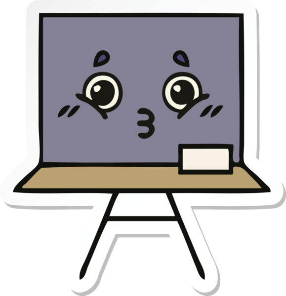 Bir insan tarafından çizilmiş şirin bir karikatür çıkartması.