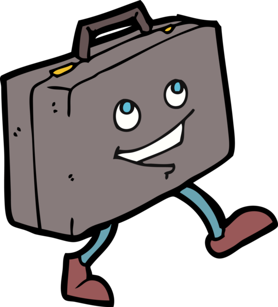 Bir insan tarafından çizilmiş bir evrak çantası.