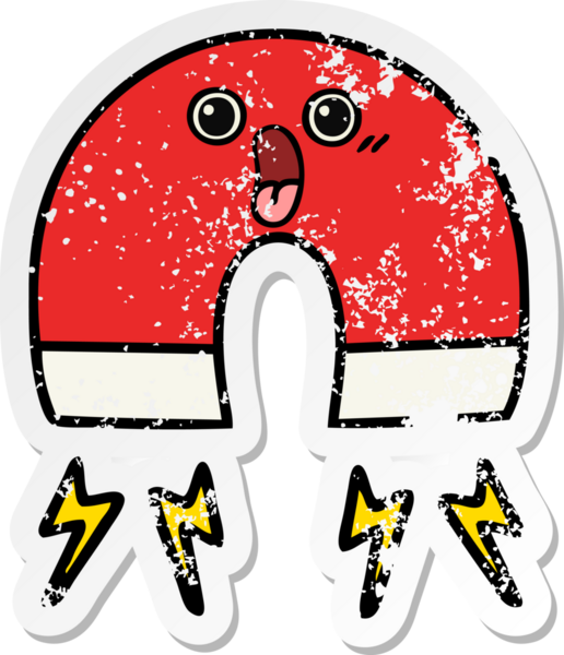 Bir insan tarafından çizilmiş şirin bir karikatür mıknatısı.