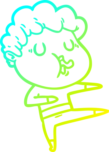 Bir insan tarafından çizilmiş bir çizgi film karakterinin çizimi.