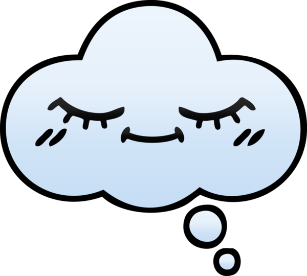 Bir insan tarafından çizilen düşünce baloncuğunun gölgeli çizimi