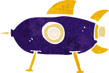 bir insan tarafından çizilmiş uzay roketi