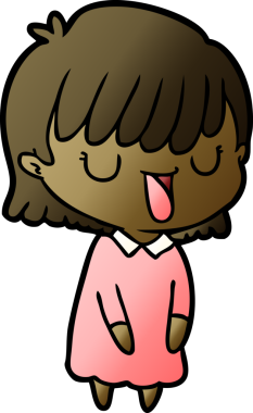 Bir insan tarafından çizilmiş karikatür kadın.