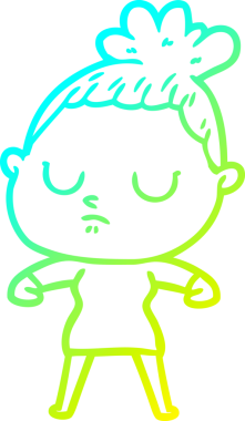 Bir insan tarafından çizilmiş soğuk bir çizgi film çizimi.