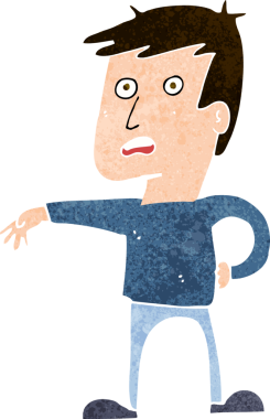 Bir insan tarafından çizilmiş el çizimi karikatür