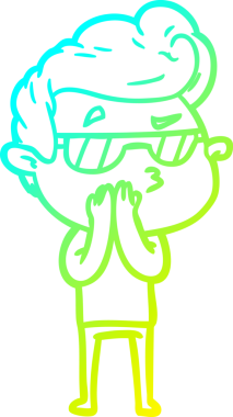 Bir insan tarafından çizilmiş karikatür karikatürü.