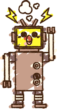 Bir insan tarafından çizilen robot tebeşiri.