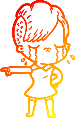 Bir insan tarafından çizilmiş, ağlayan bir karikatür çizimi.