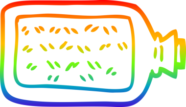 Bir insan tarafından çizilmiş sıcak su şişesinin çizimi.