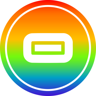 Gökkuşağı gradyanı olan ekstraksiyon bir insan tarafından çizilmiş gökkuşağı gradyan bitiş ile dairesel simge bitir