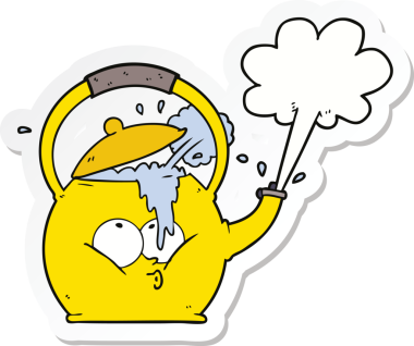 Bir insan tarafından çizilmiş bir karikatür çıkartması.