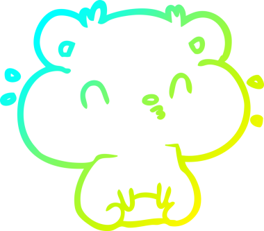 Bir insan tarafından çizilmiş yanak kesesi olan bir hamster çizimi.