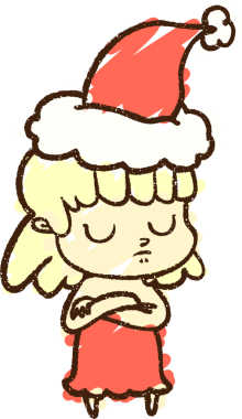 Bir insan tarafından çizilen Noel Kadın Tebeşiri