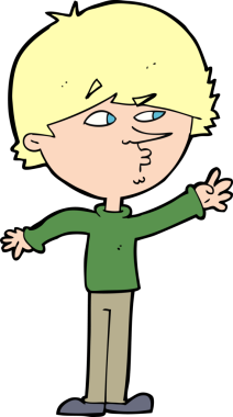 Çizgi filmdeki endişeli adam bir insan tarafından çiziliyor.