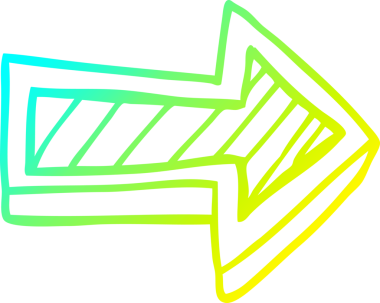 Bir insan tarafından çizilmiş bir çizgi filmin soğuk eğimli çizimi.