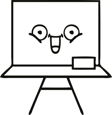 Bir insan tarafından çizilmiş karatahta çizimi