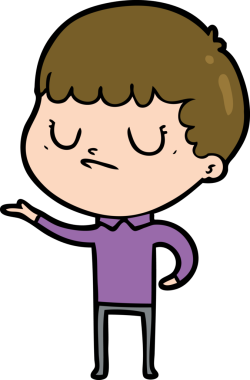 Bir insan tarafından çizilmiş huysuz çocuk çizgi filmi.